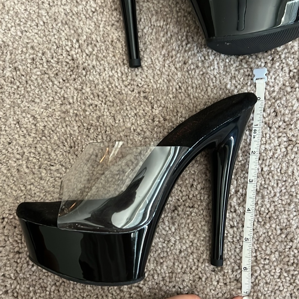 Pleaser black patent slides - Picture 3 of 5